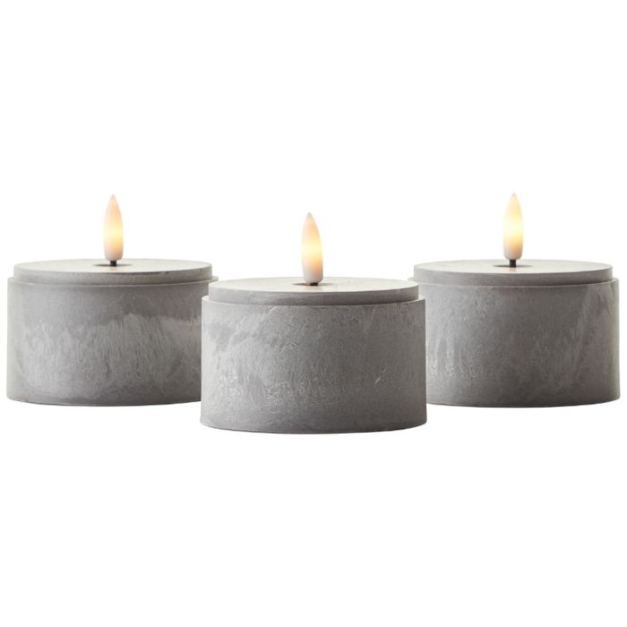 Outdoor candle set, Volkan, grey