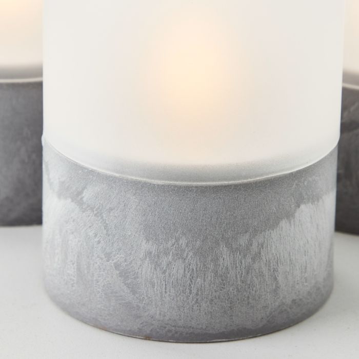 Outdoor candle set, Volkan, grey