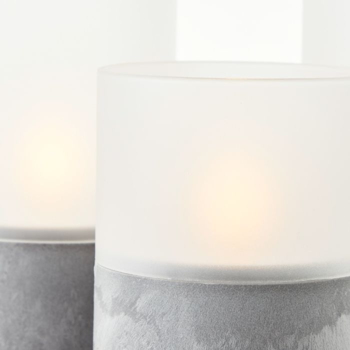 Outdoor candle set, Volkan, grey