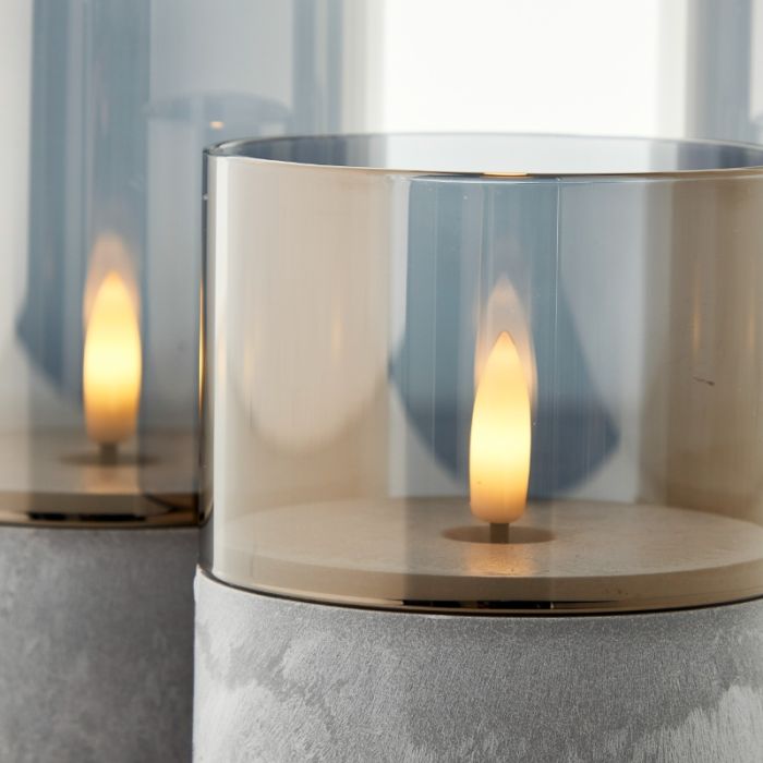 Outdoor candle set, Volkan, grey