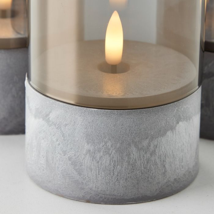 Outdoor candle set, Volkan, grey