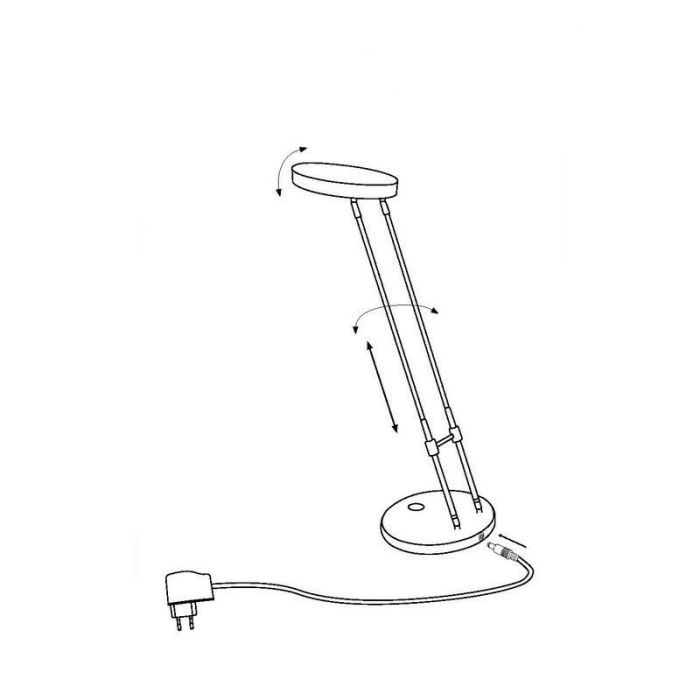 Plastic desk lamp white, Mariama, 3,3W, 3000K LED, with switch