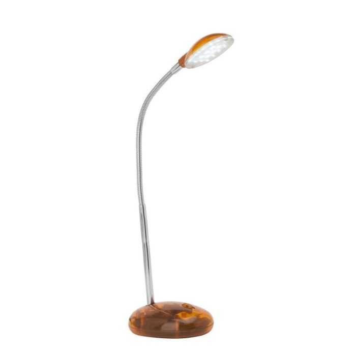Plastic desk lamp orange, Marenthe, 2W, 6000K LED, with switch