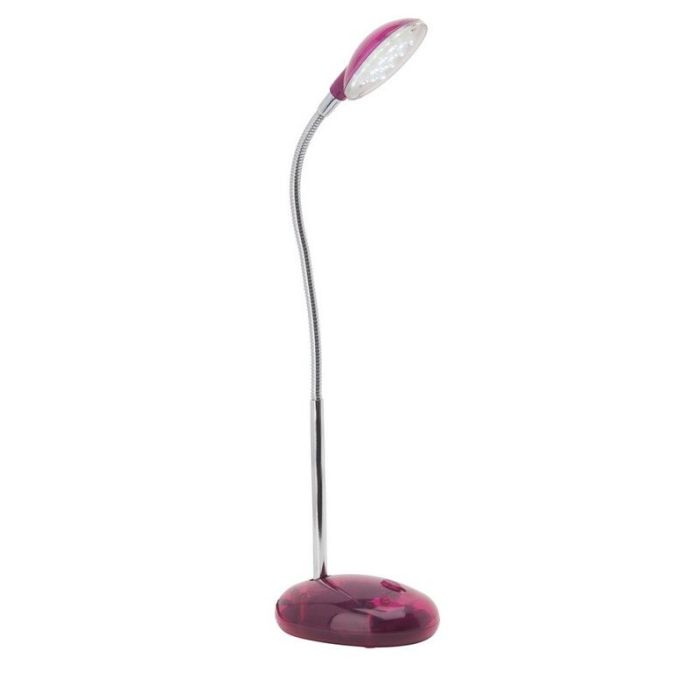 Plastic desk lamp pink, Marenthe, 2W, 6000K LED, with switch