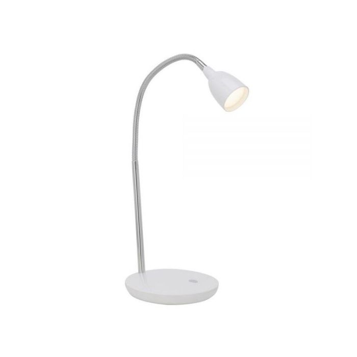 Plastic desk lamp white, Kit, 3W, 3000K LED, with switch