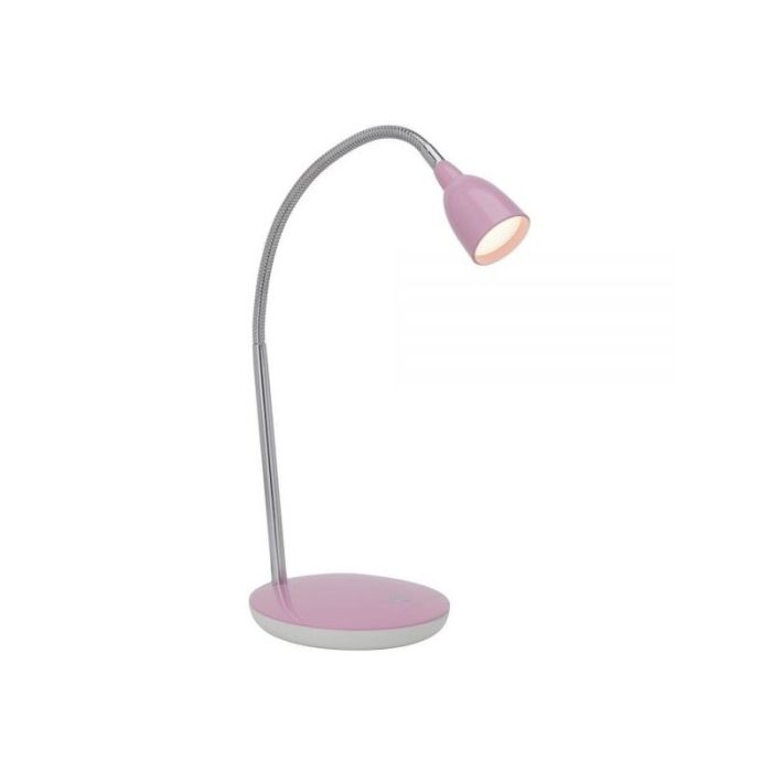 Plastic desk lamp pink, Kit, 3W, 3000K LED, with switch