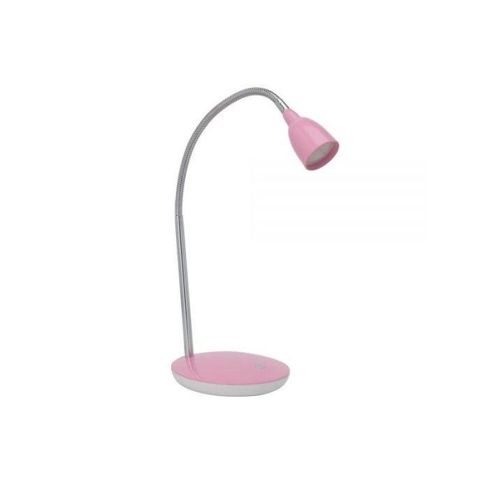 Plastic desk lamp pink, Kit, 3W, 3000K LED, with switch