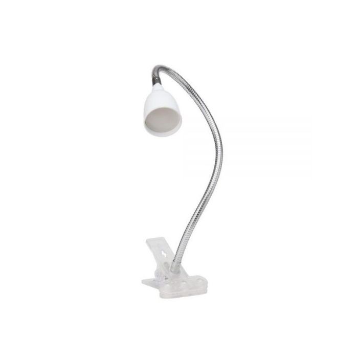 Plastic clip spotlight white, Kit, 2,4W, 3000K LED, with switch