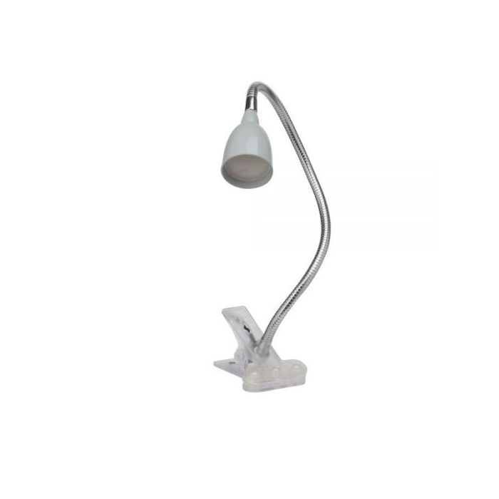Plastic clip spotlight grey, Kit, 2,4W, 3000K LED, with switch