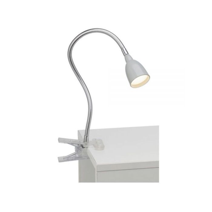 Plastic clip spotlight grey, Kit, 2,4W, 3000K LED, with switch
