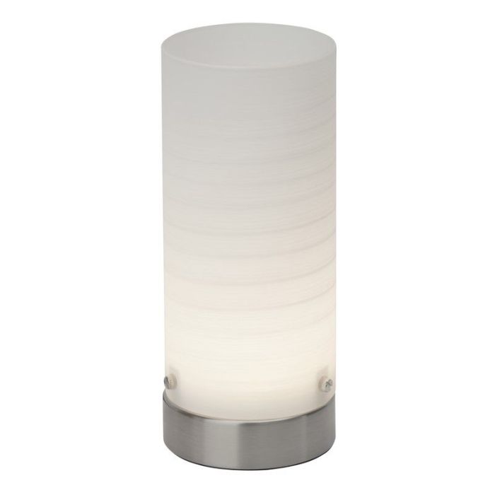 Glass table lamp white, Mexi, 3W, 3000K LED, with switch