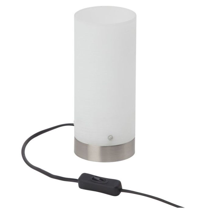 Glass table lamp white, Mexi, 3W, 3000K LED, with switch