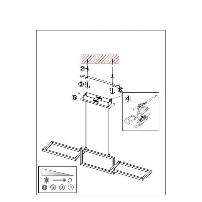Modern pendant light silver, Sara, 30W, 3000K LED