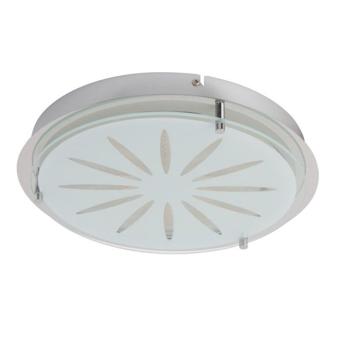 Glass wall light chrome, Danae, 15W, 3000K LED