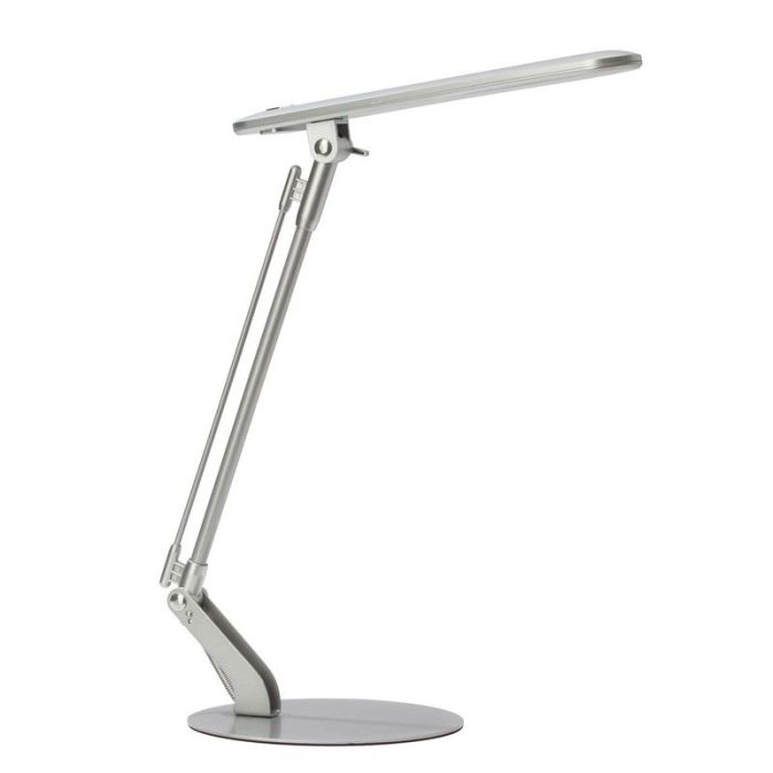 Metal desk lamp silver, Larah, 6W, 4000K LED, with switch
