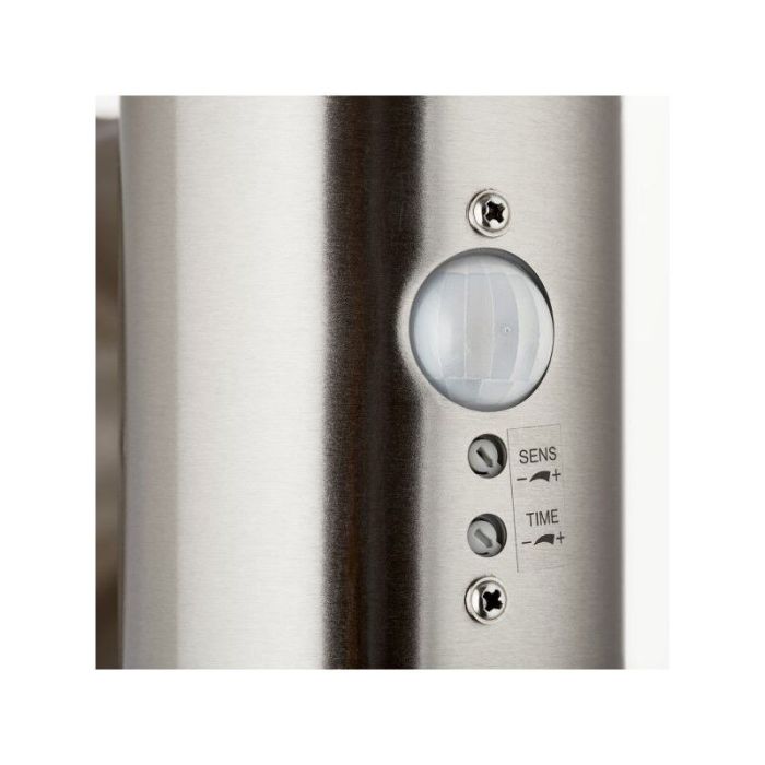 Plastic outdoor wall light with motion sensor chrome, Sage, 4W, 3000K LED, IP44