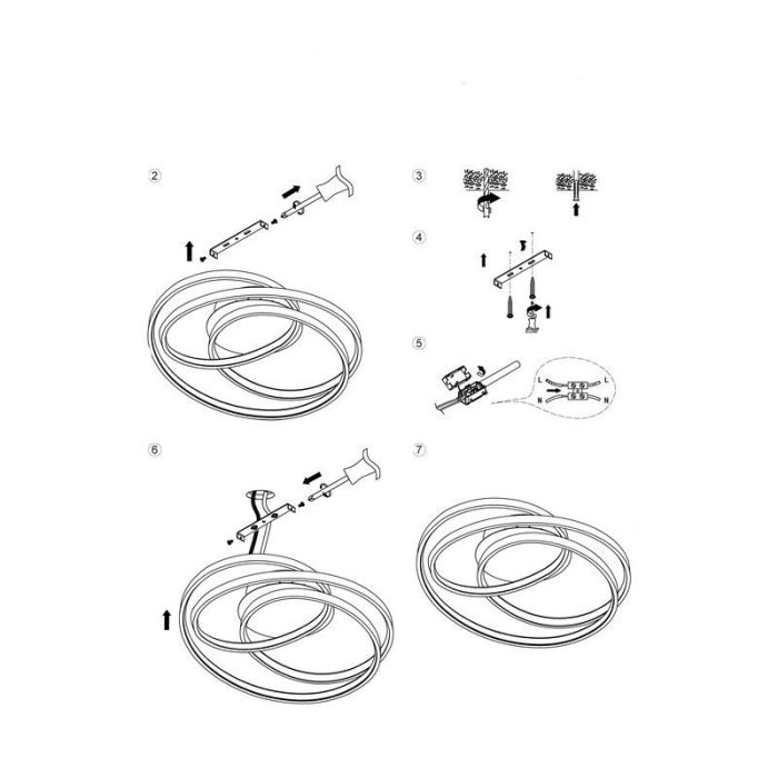Design ceiling light grey, Milou, 40W, 3000K LED