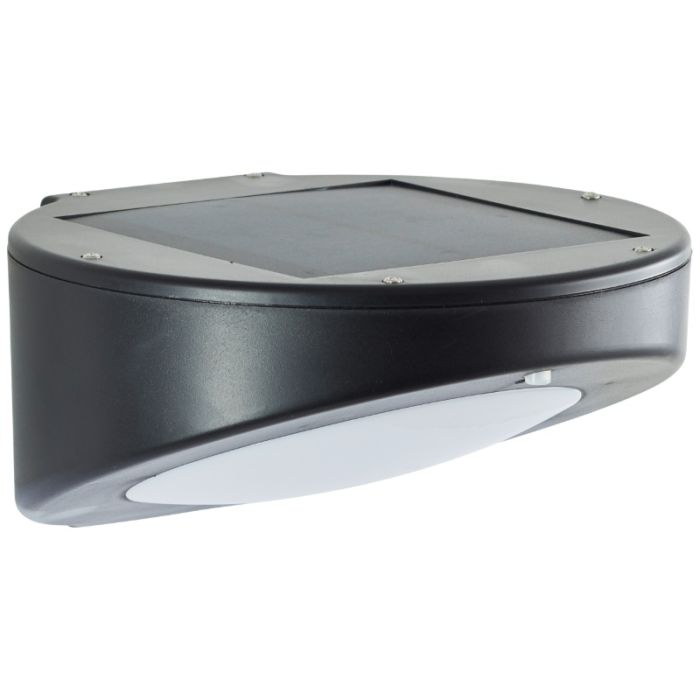 Modern solar outdoor wall light black, Winesh, 3W, 4000K LED, IP44