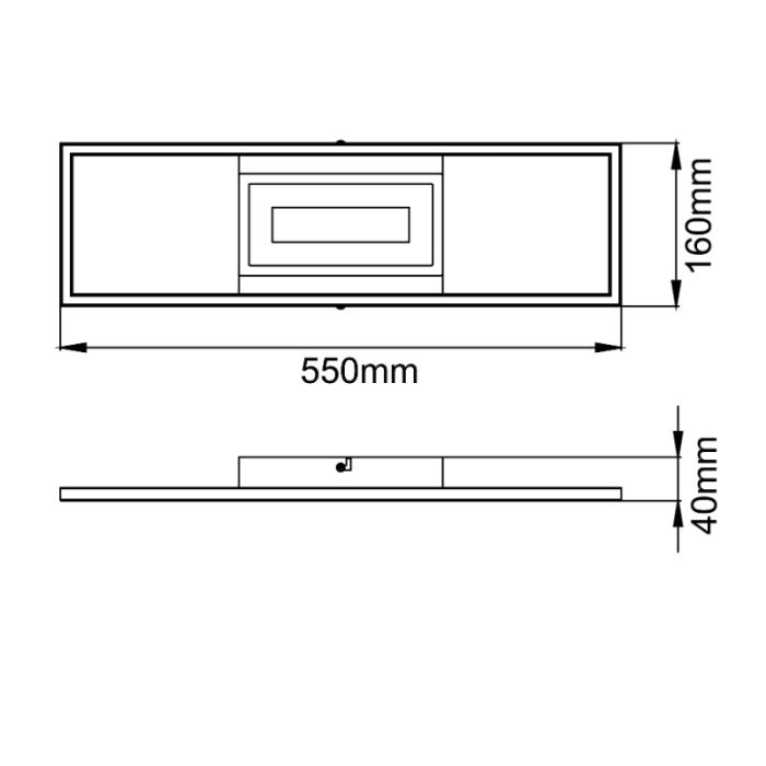 Design ceiling light black, Wahiba, 24W, 3000K LED