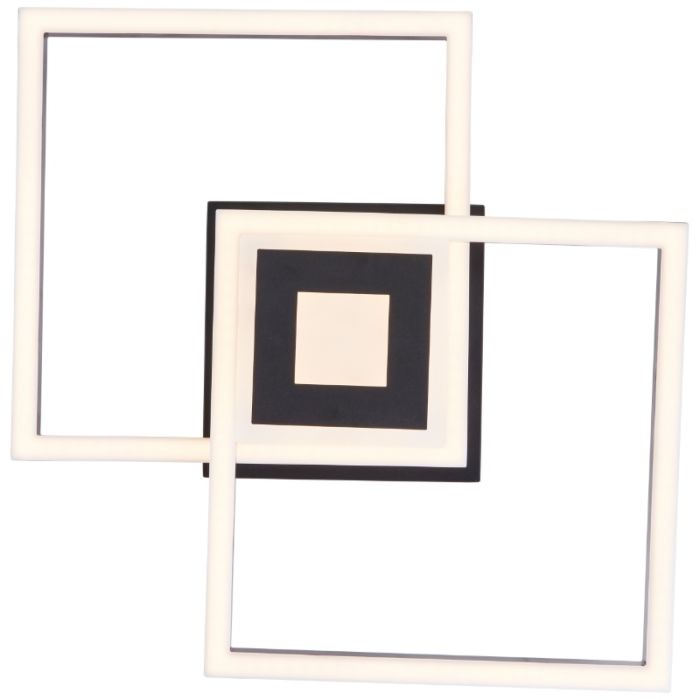 Design ceiling light black, Volkert, 22W, 3000K LED
