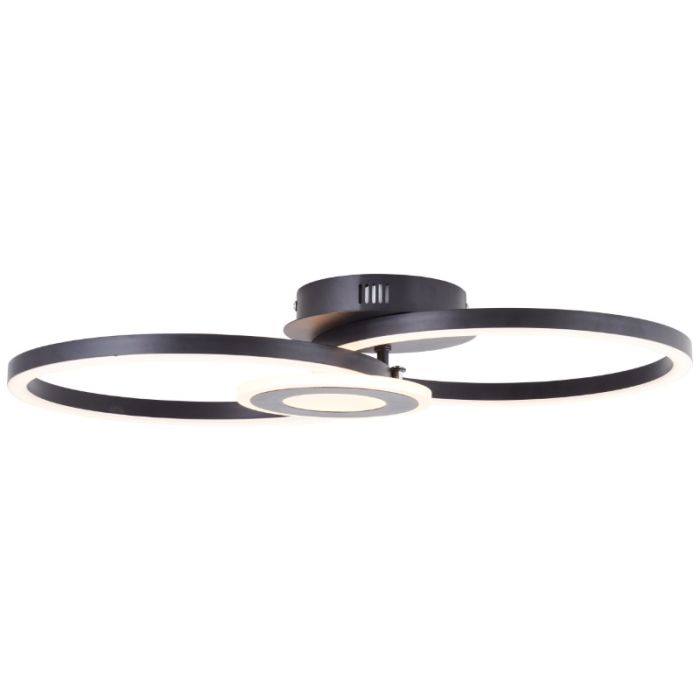 Design ceiling light black, Volkert, 24W, 3000K LED