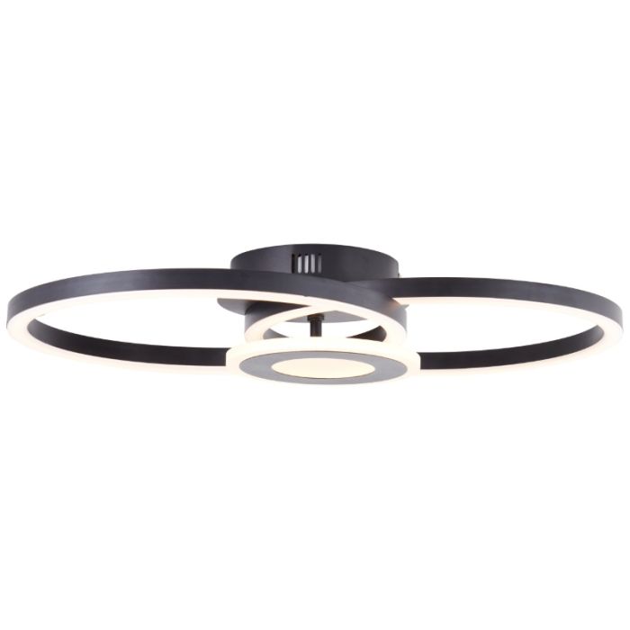 Design ceiling light black, Volkert, 24W, 3000K LED