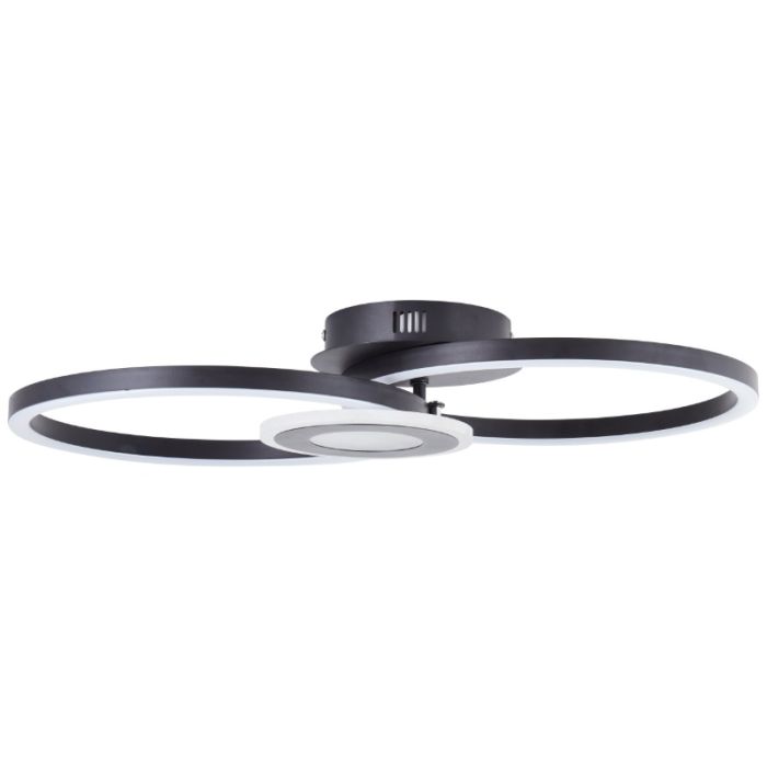 Design ceiling light black, Volkert, 24W, 3000K LED