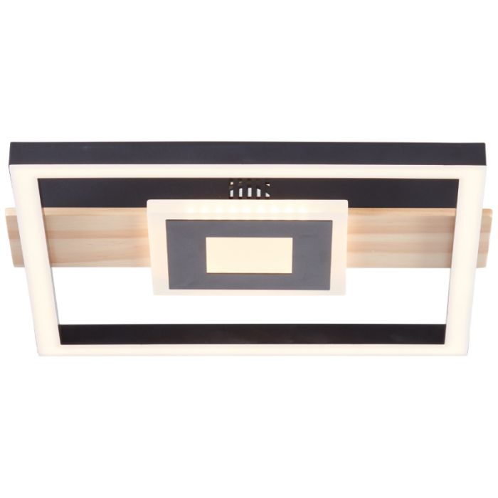 Design ceiling light black, Zakiya, 24W, 3000K LED