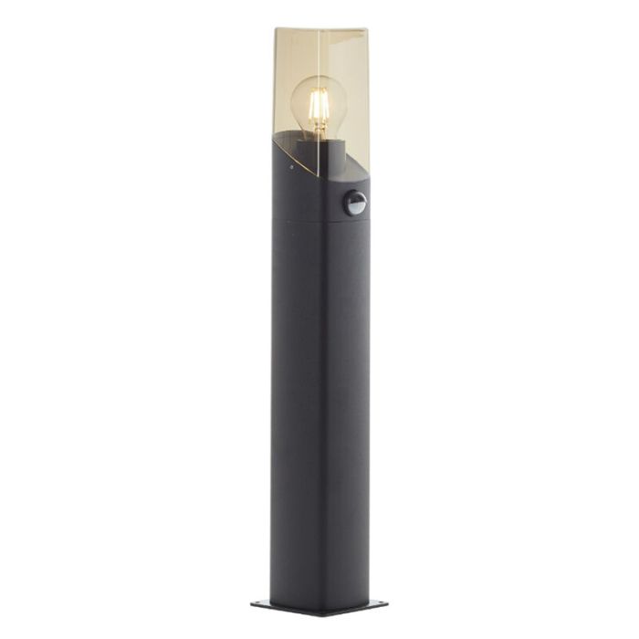 Modern outdoor floor lamp with motion sensor grey, Klasina, IP44