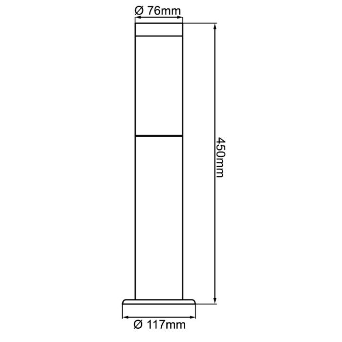 Metal outdoor light black, Meis, IP44