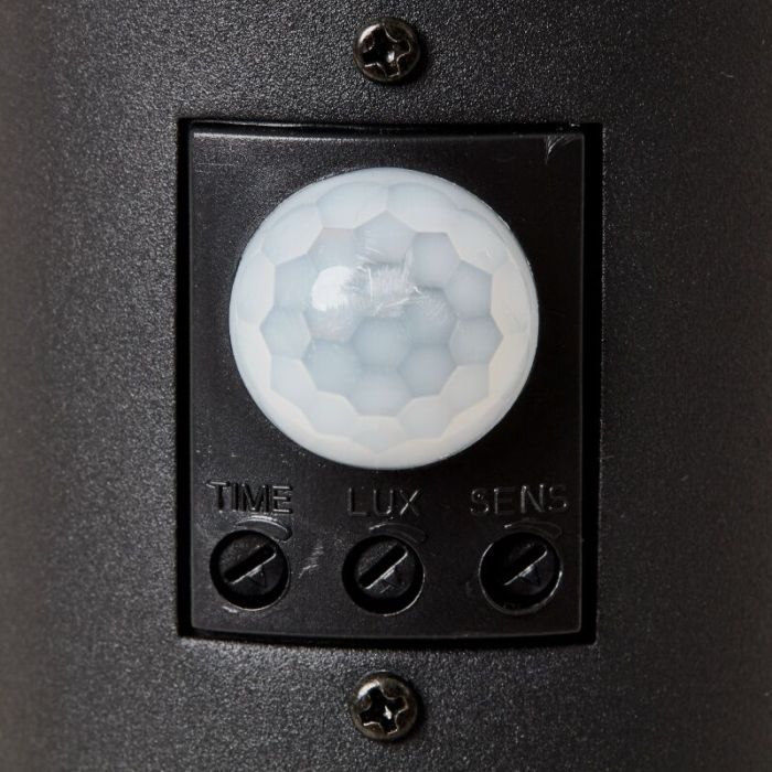 Metal outdoor floor lamp with motion sensor black, Meis, IP44