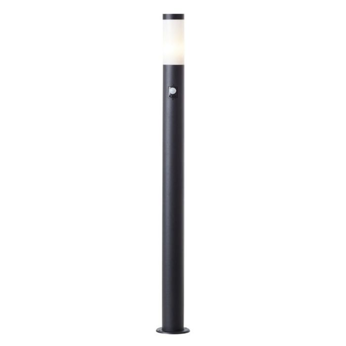 Metal outdoor floor lamp with motion sensor black, Meis, IP44