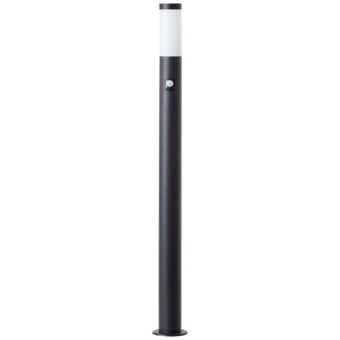 Metal outdoor floor lamp with motion sensor black, Meis, IP44