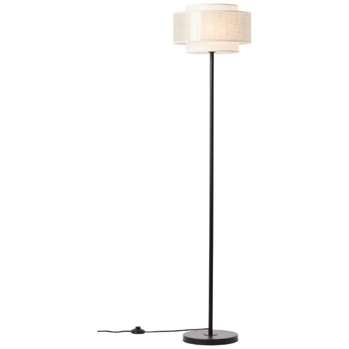 Rustic floor lamp beige, Gerbert, with switch