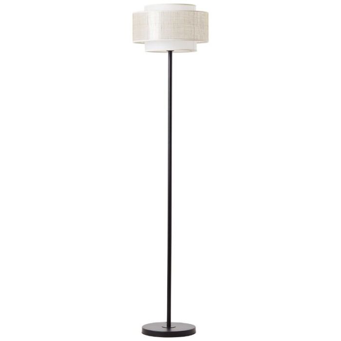 Rustic floor lamp beige, Gerbert, with switch