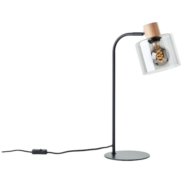 Modern table lamp grey, Serkan, with switch