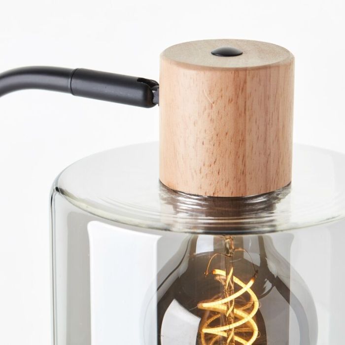 Modern table lamp grey, Serkan, with switch