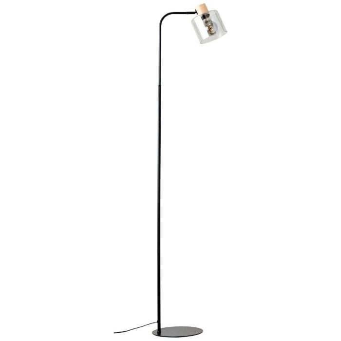 Modern floor lamp grey, Serkan, with switch