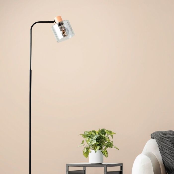 Modern floor lamp grey, Serkan, with switch