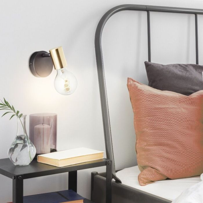 Modern wall spotlight brass, Lakeisha