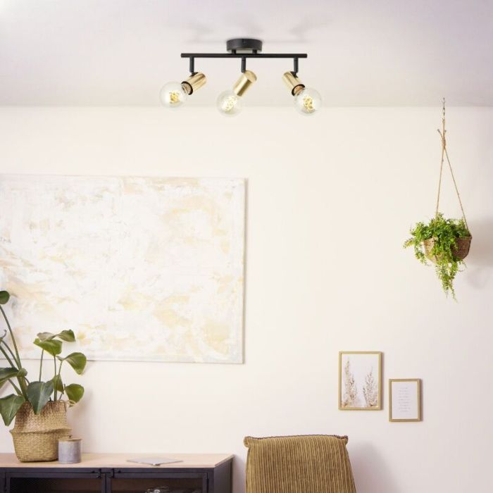 Modern ceiling spotlight brass, Lakeisha