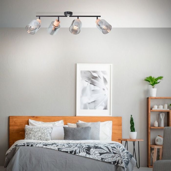 Modern ceiling spotlight grey, Serkan