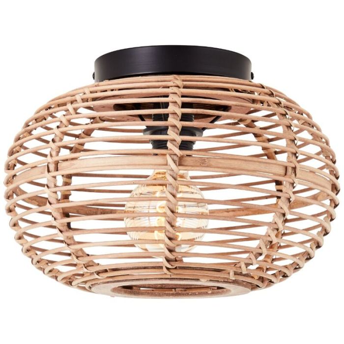 Rattan ceiling light brown, Sevim