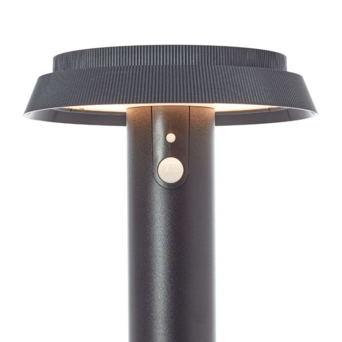 Metal solar outdoor floor lamp black, Ridvan, 4W, 3000K LED, IP44