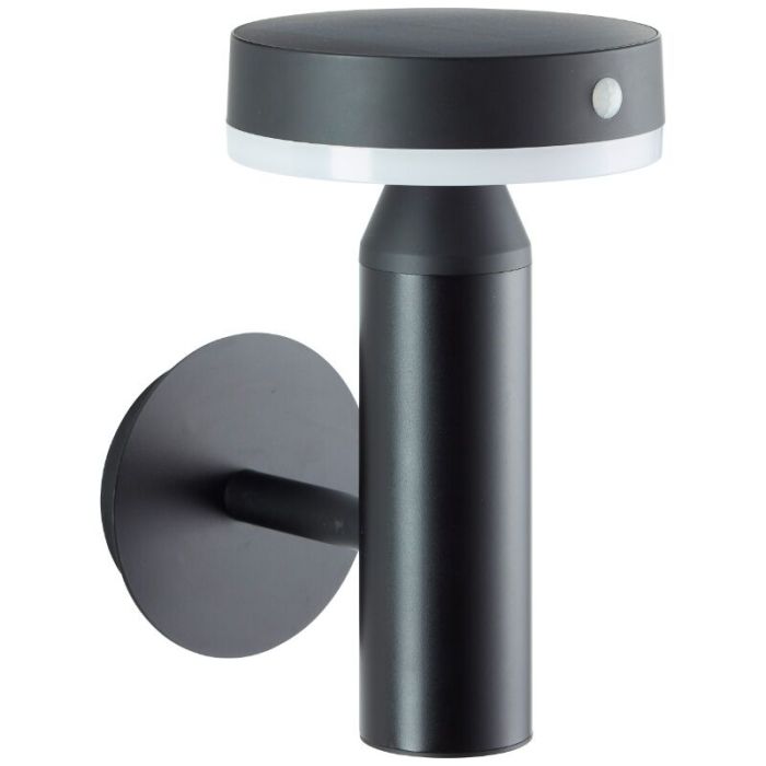 Metal solar outdoor wall light black, Kubilay, 3W, 4000K LED, IP44