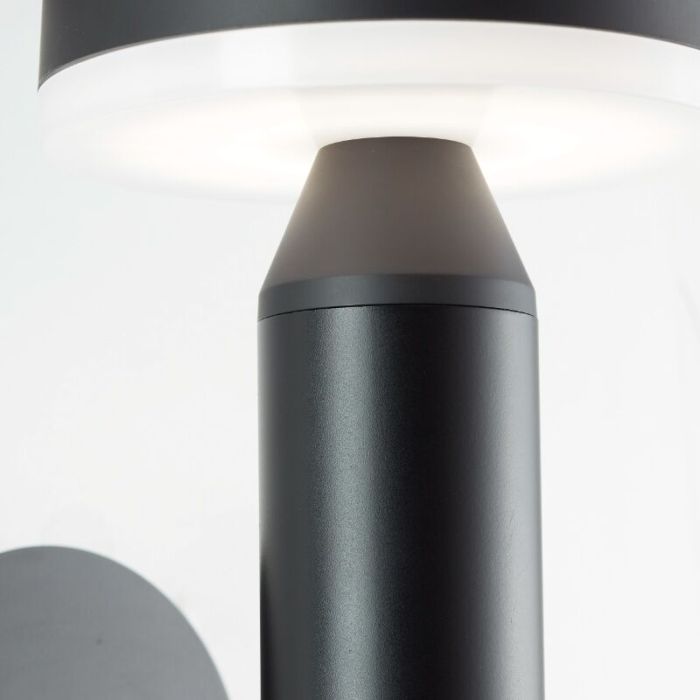 Metal solar outdoor wall light black, Kubilay, 3W, 4000K LED, IP44