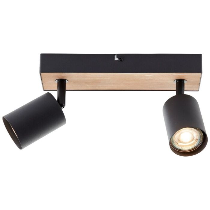 Modern ceiling spotlight black, Leendert
