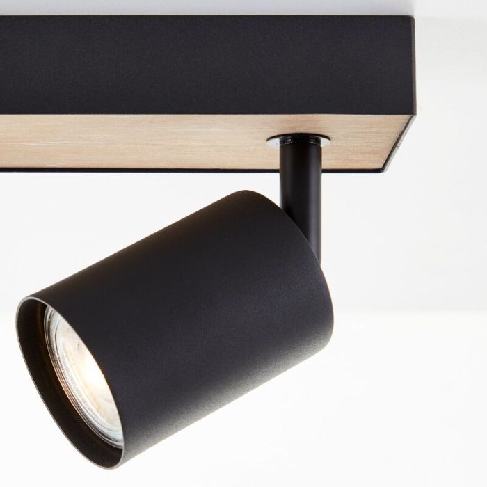 Modern ceiling spotlight black, Leendert
