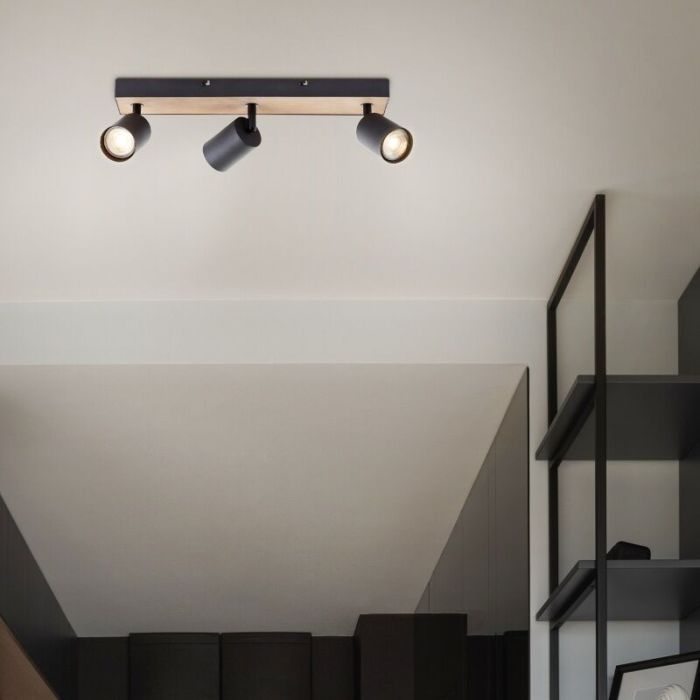 Modern ceiling spotlight black, Leendert