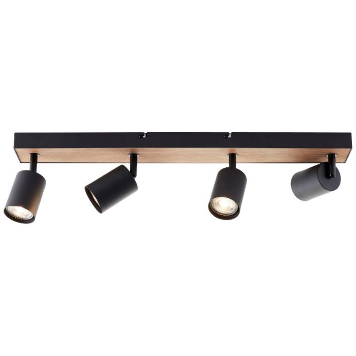 Modern ceiling spotlight black, Leendert